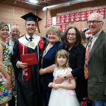 Photos by Maria Matson/Whidbey News-Times                                Luke Carlson, 19, stands with his family. He plans to attend Washington State University to pursue a degree in agricultural education.
