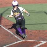 Jasmine Zenger slides home for another North Whidbey run.(Photo by Jim Waller/Whidbey News-Times)