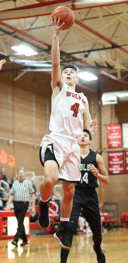 Hunter Smith finished his career with the 12th most points in Coupeville High School boys basketball history. (Photo by John Fisken)