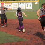 North Whidbeys Leilah Edwards (runner) and Central Whidbeys Katie Marti, left, and Mia Farris.(Submitted photo)