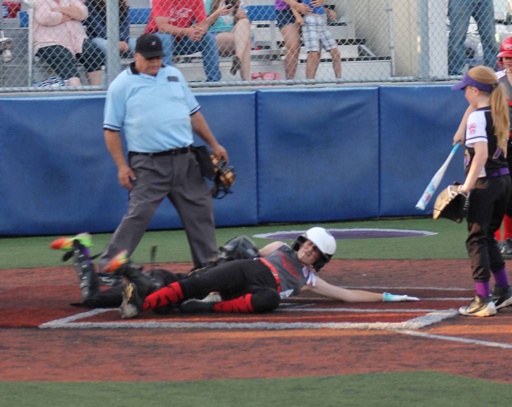 Central Whidbeys Mia Farris (runner) and North Whidbeys Lilly Norman.(Submitted photo)