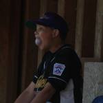 Saxon Gluth continues baseballs bubble-blowing tradition. (Photo by Jim Waller/Whidbey News-Times)