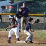 David Smith ducks into second base as Burlingtons Landon Stallings awaits the throw.(Photo by Jim Waller/Whidbey News-Times)