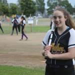 Katie Bishop will compete in the national semifinals of the Pitch, Hit and Run contest at Safeco Field Sunday. (Photo by Jim Waller/Whidbey News-Times)