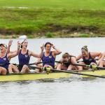 Brooke Pierson, second from the left, rows for national champion University of Washington. (Photo by Alika Jenner)