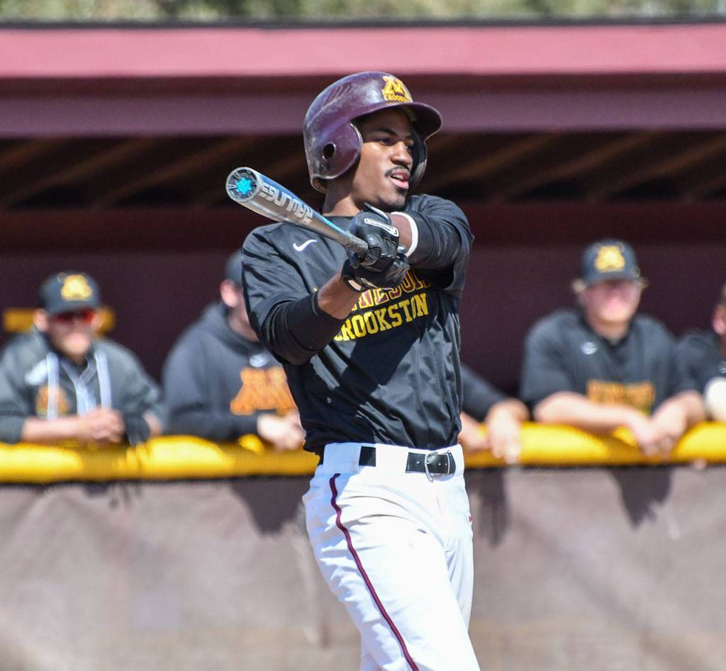 Anthony Stewart was a team leader on offense and defense for Minnesota-Crookston. (Photo by Terry Tollefson)