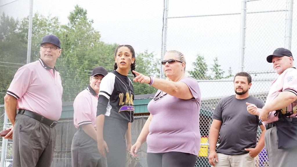 Macy Oliver and head coach Bridget Thayer.
