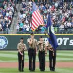 Oak Harbor unit presents colors at Mariners game / NJROTC