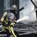 Uninhabited house destroyed in blaze