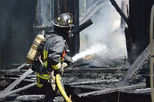 Uninhabited house destroyed in blaze