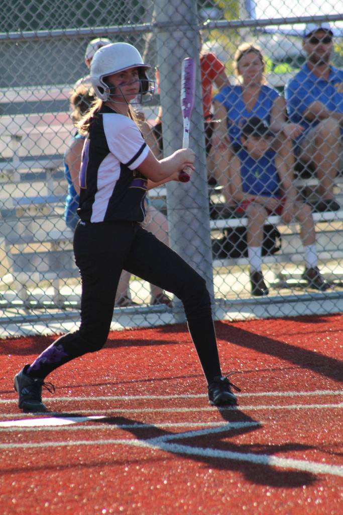 Breanne Marley puts the ball in play.(Photo courtesy of Liz Davis)