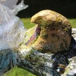 The poles original paint still cover parts of the eagle that perches atop the 50-foot carving. Photo by Patricia Guthrie/Whidbey News Group
