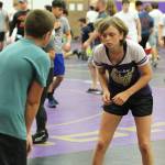Center Circle encouraged girls to compete at camp this summer, and Oak Harbors Ella Erikson, right, is one of 20 taking part this week. (Photo by Jim Waller/Whidbey News-Times)