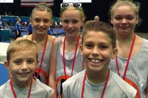 Haskins wins national title / Trampoline and tumbling