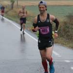 Sean Celli of Black Diamond, leading after the first mile, holds on to the top spot in winning the Race the Reserve marathon. (Photo by Jim Waller/Whidbey News-Times)
