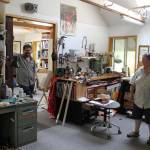Bruce Morrow and Buffy Cribbs side-by-by South Whidbey studios are part of this years Open Studio Artists Tour Aug. 25 and 26. Three nights in their Artists Cottage rental is part of a free weekend package raffled by the Whidbey Island Arts Council to attract visitors. (Photo by Patricia Guthrie/Whidbey News Group)