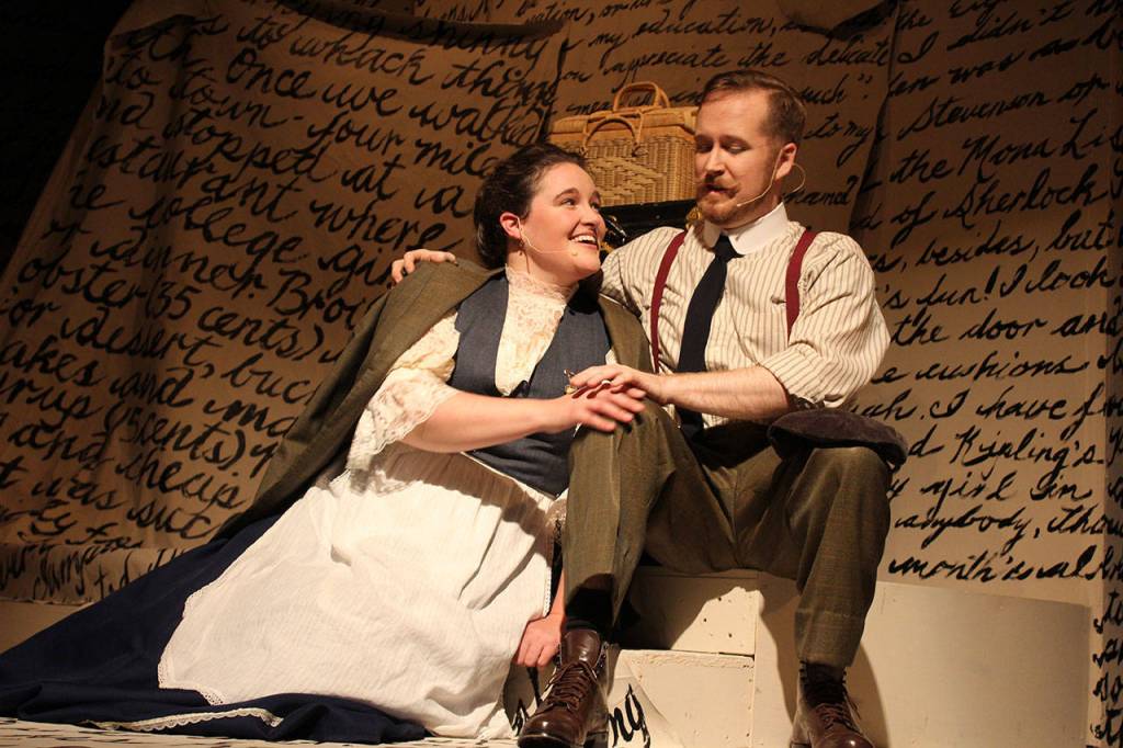 Its not hard for Heather Good McCoy and Darren McCoy to fall in love on stage during Daddy Long Legs, playing Sept. 7-23 at Whidbey Playhouse. Theyre married in real life and met at the Playhouse five years ago. (Photo by Patricia Guthrie/Whidbey News Group)