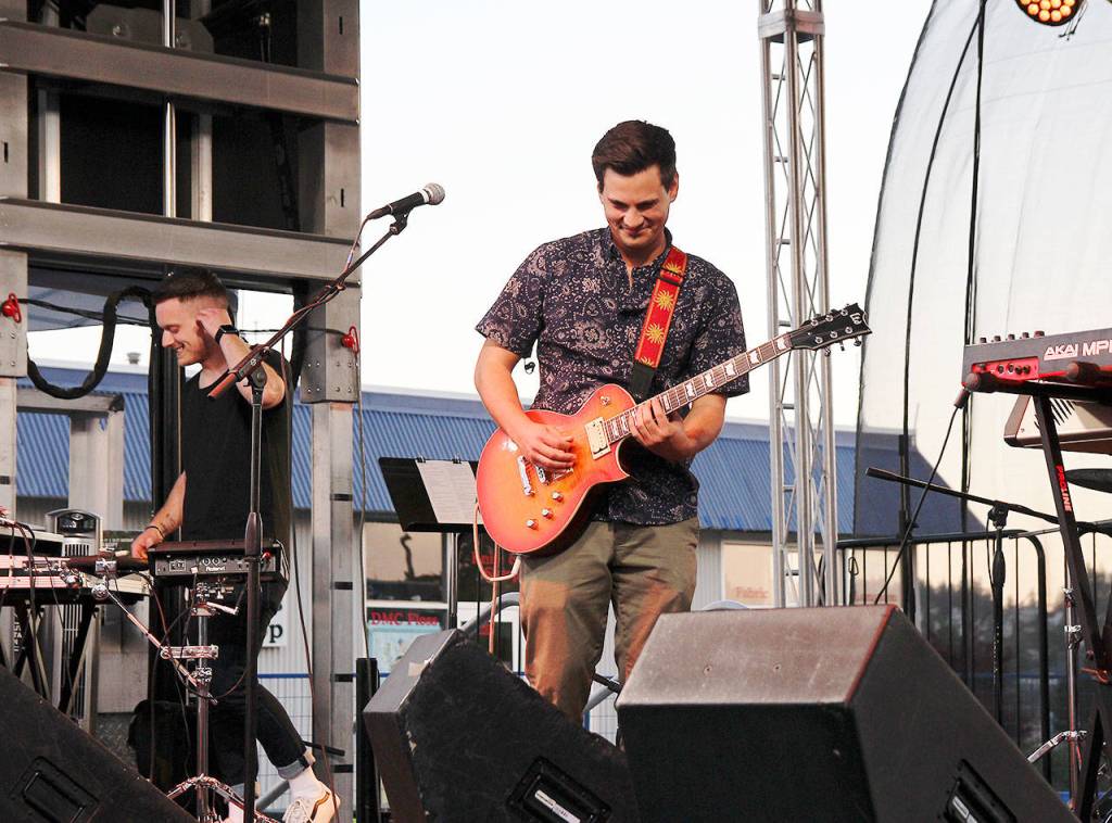 Andy Rupert from Decent at Best performs Saturday evening on the Diamond Rentals Stage at this years Oak Harbor Music Festival. Photo by Laura Guido/Whidbey News-Times