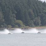 Boats shoot across the starting line in last years race. (Photo by Jim Waller/Whidbey News-Times)