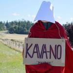 Group’s protest focuses on U.S. Supreme Court nominee, victim support