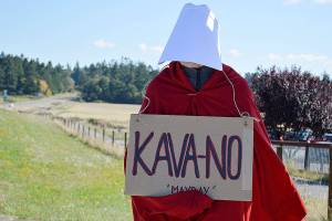 Group’s protest focuses on U.S. Supreme Court nominee, victim support