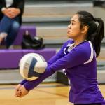 Grendina DeGuzman passes in Tuesdays win over Archbishop Murphy.(Photo by John Fisken)