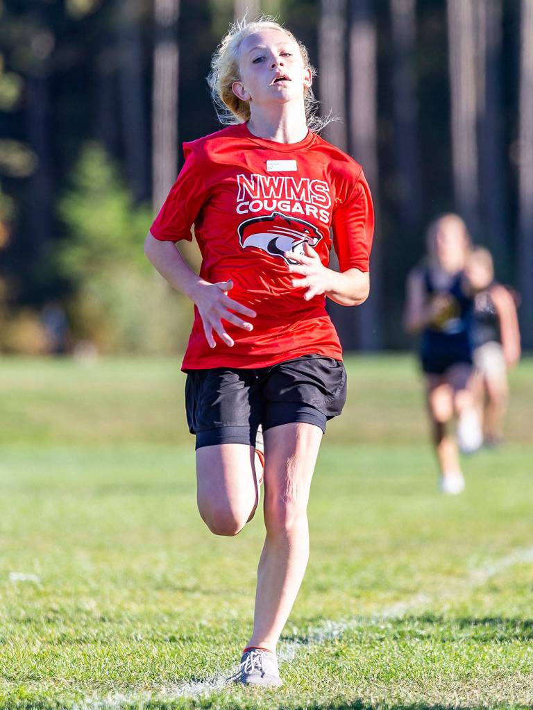 North Whidbeys top eighth-grade girls: Sydney Lupien, fourth place. (Photo by John Fisken)