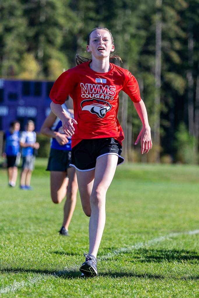 North Whidbeys top seventh-grade girls: Carly VanGiesen, first place. (Photo by John Fisken)