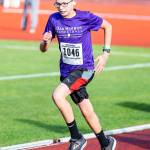 North Whidbey Middle School seventh-grader Jackson Wesley competing unattached at the cross country meet Saturday. (Photo by John Fisken)