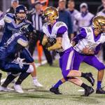 Caden Leckelt (45) and Caleb Fitzgerald (12).(Photo by John Fisken)