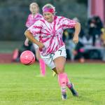 Genna Wright runs down the ball in Thursdays match. Wright scored twice for the Wolves.(Photo by John Fisken)
