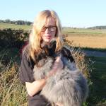 Photo by Laura Guido/Whidbey News-Times                                Wynter Arndt, 12, holds Sokka, one of the vampire rabbits featured in the Haunted Petting Zoo.