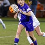 Danielle Lonborg runs down the ball in the Snohomish match.(Photo by John Fisken)