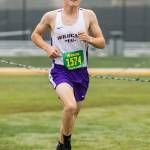 Dallas Riddle-Stevens finishes first for the Oak Harbor boys and 46th overall Saturday.(Photo by John Fisken)