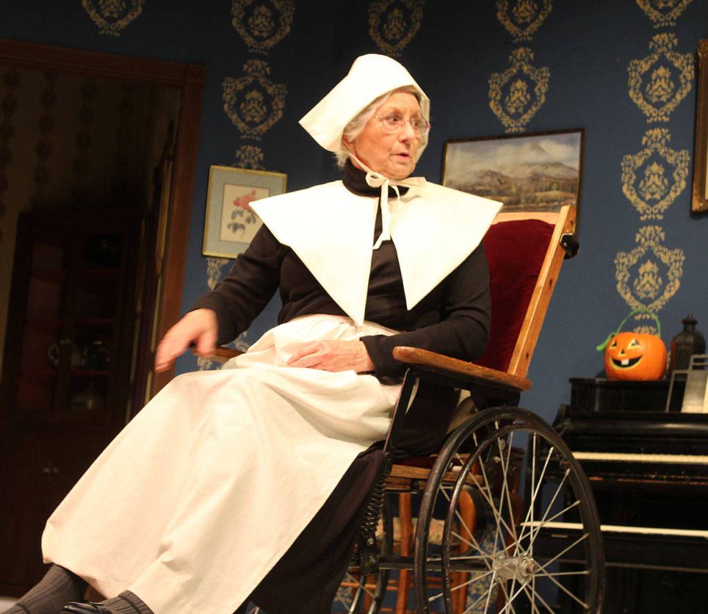 Cori Siggens, who has been involved in theater for some 70 years, plays second-oldest sister, Mary, in the Whidbey Playhouse production of The Octette Bridge Club.
