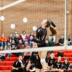 Emma Smith goes on the attack Tuesday.(Photo by John Fisken)