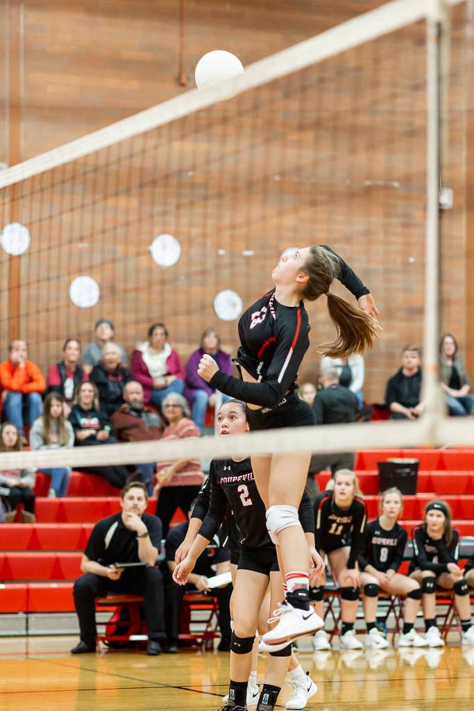 Emma Smith goes on the attack Tuesday.(Photo by John Fisken)