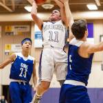 Andrew Baloy spits the Sedro-Woolley defense. (Photo by John Fisken)