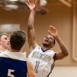 Dorian Hardin tosses up a floater against Sedro-Woolley Saturday.(Photo by John Fisken)