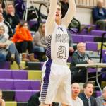 Austin Boesch launches a three-pointer Tuesday.(Photo by John Fisken)