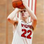 Gavin Knoblich focuses on a free throw Wednesday.(Photo by John Fisken)