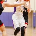 Olivia Waite goes to the hoop for two points.(Photo by John Fisken)