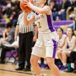 Monique Stolmeier launches a three-point shot.(Photo by John Fisken)