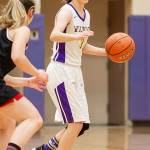 Miranda Wilson directs the Oak Harbor offense.(Photo by John Fisken)