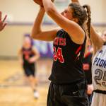 Coupevilles Lindsey Roberts puts up a jump shot.(Photo by John Fisken)