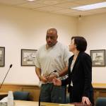 Photo by Jessie Stensland / Whidbey News-Times                                Thomas Stoneham appears in court Thursday with attorney Garrett Felliti.