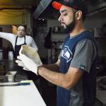 Jaskaran Singh prepares naan in the kitchen at Harbor View Tasty India. Photo by Laura Guido/Whidbey News-Times