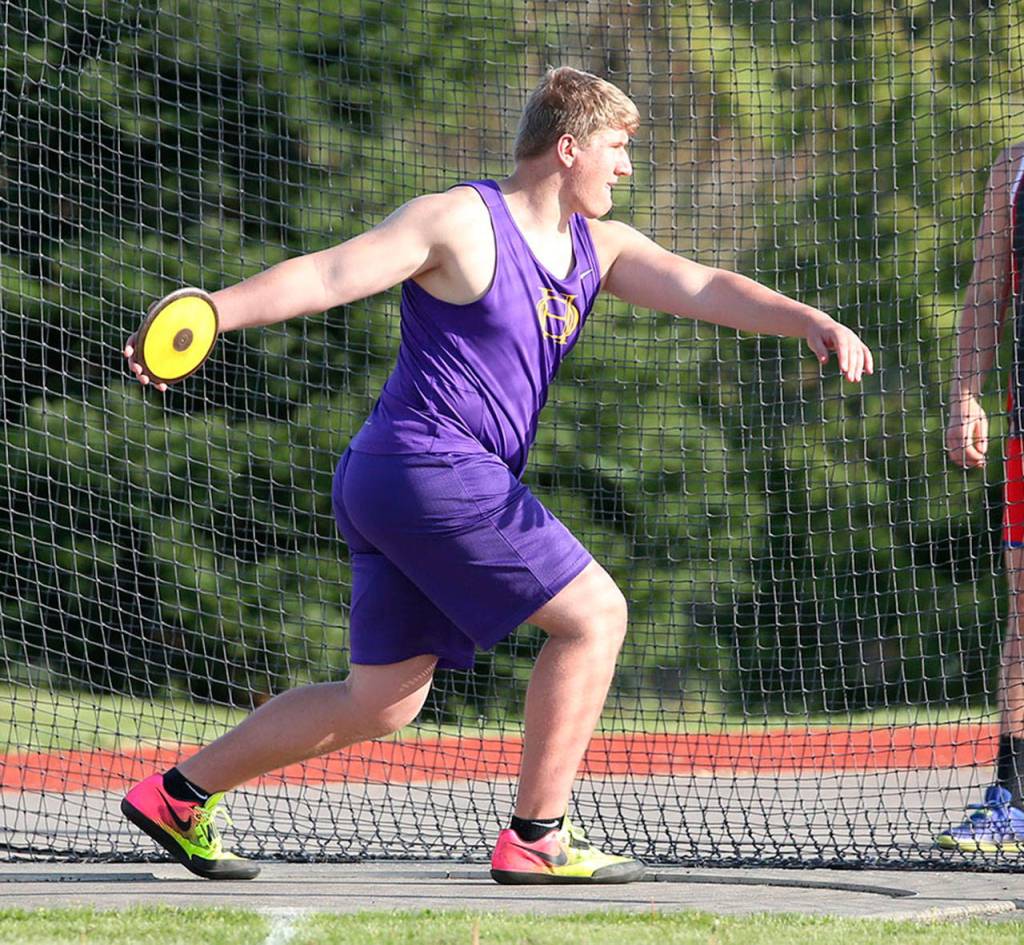 Michael Fisken is among the areas top discus throwers and hopes to compete in the event in college. (Photo by John Fisken)