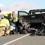 Two injured in highway car accident