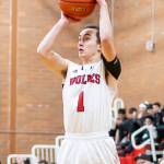 Jered Brown puts up a jumper against Granite Falls. (Photo by John Fisken)